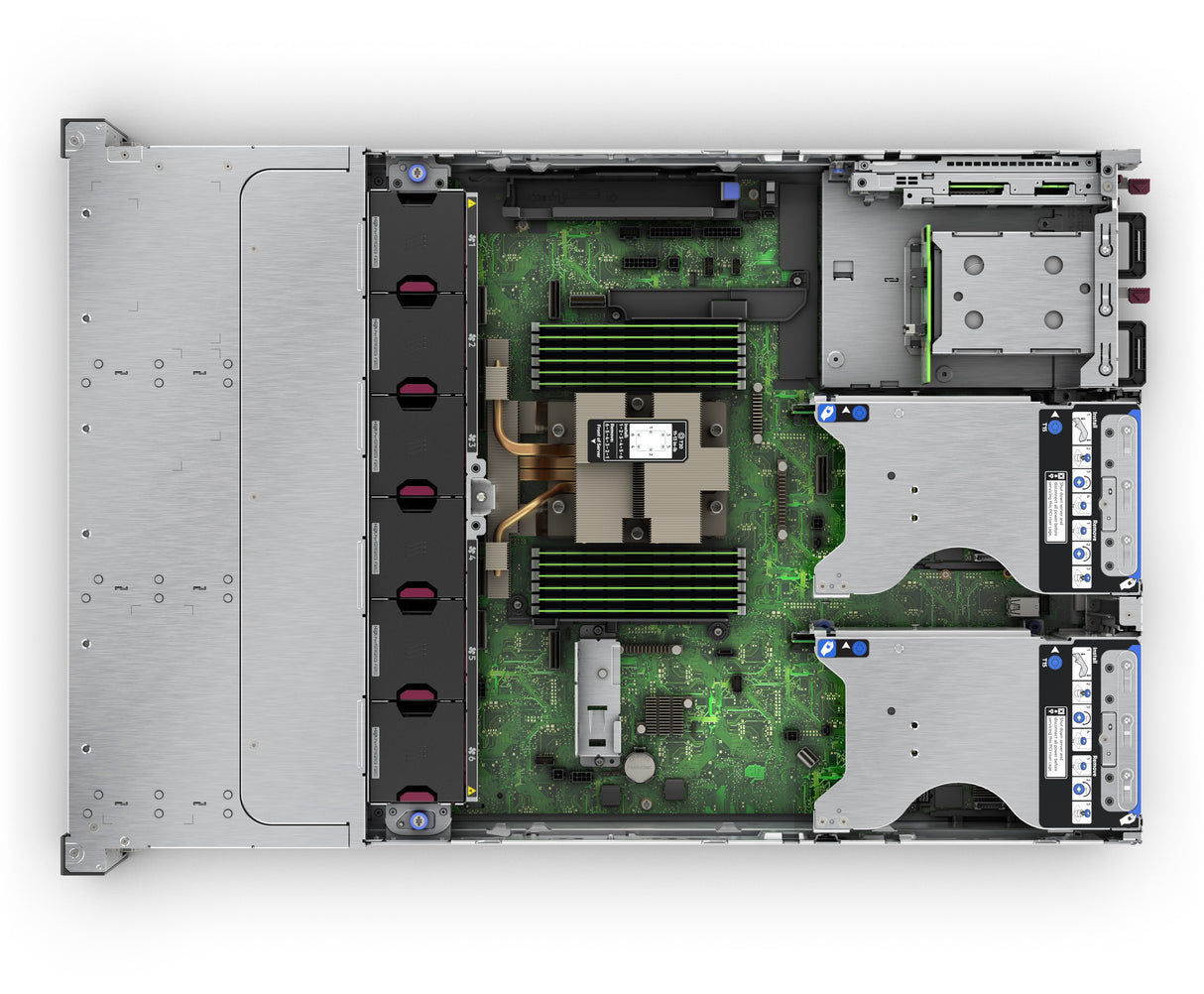 HPE ProLiant DL345 Gen11 9124 3.0GHz 16-core 1P 32GB-DR MR408i-o 8LFF 800W PS Server, DDR5-SDRAM, Bastidor (2U)