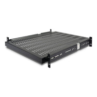 StarTech.com Estante Bandeja Deslizante Perforada Telescópica para Armario Rack de Profundidad Ajustable - 2U 22.7kg Acc