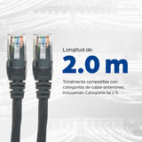 Intellinet Cable de red, Cat6, UTP Cable Negro 2 m Cat6 U/UTP (UTP)