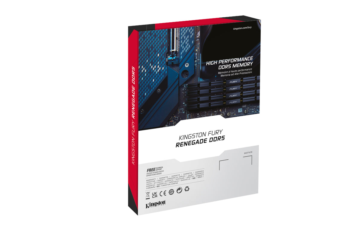 Kingston Technology 16 GB 6800 MT/s DDR5 CL36 DIMM FURY Renegade White XMP Memoria RAM Si 38 24 GB 1 x 24 GB
