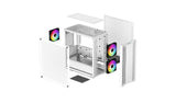 DeepCool CC360 WH ARGB carcasas ordenador ABS, Acero, Vidrio templado Mini Tower PC Blanco