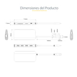 StarTech.com Adaptador Multipuertos USB C de Vídeo 4K a 60Hz, con Hub de 3 Puertos USB-A de 5Gbps, Entrega de Alimentación USB de 100W, Red Ethernet, SD/microSD, Cable de 30cm Laptop Alámbrico USB 3.2 Gen 1 (3.1 Gen 1) Type-C 3 1