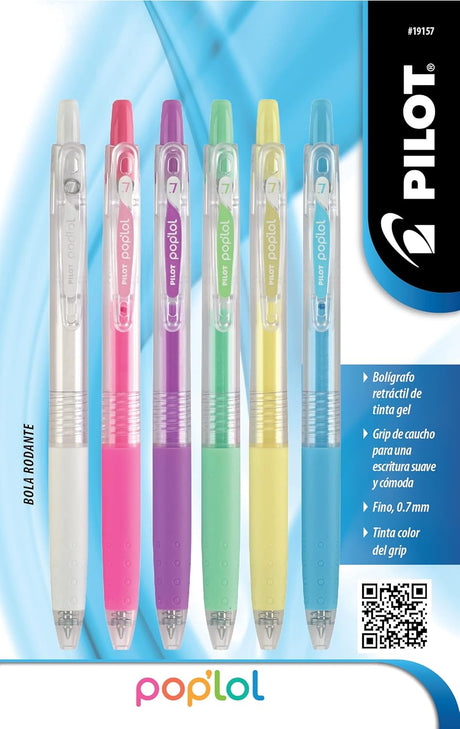 Pilot EMP-471 bolígrafo de gel Medio Bolígrafo de gel de punta retráctil Azul, Verde, Rosa, Púrpura,