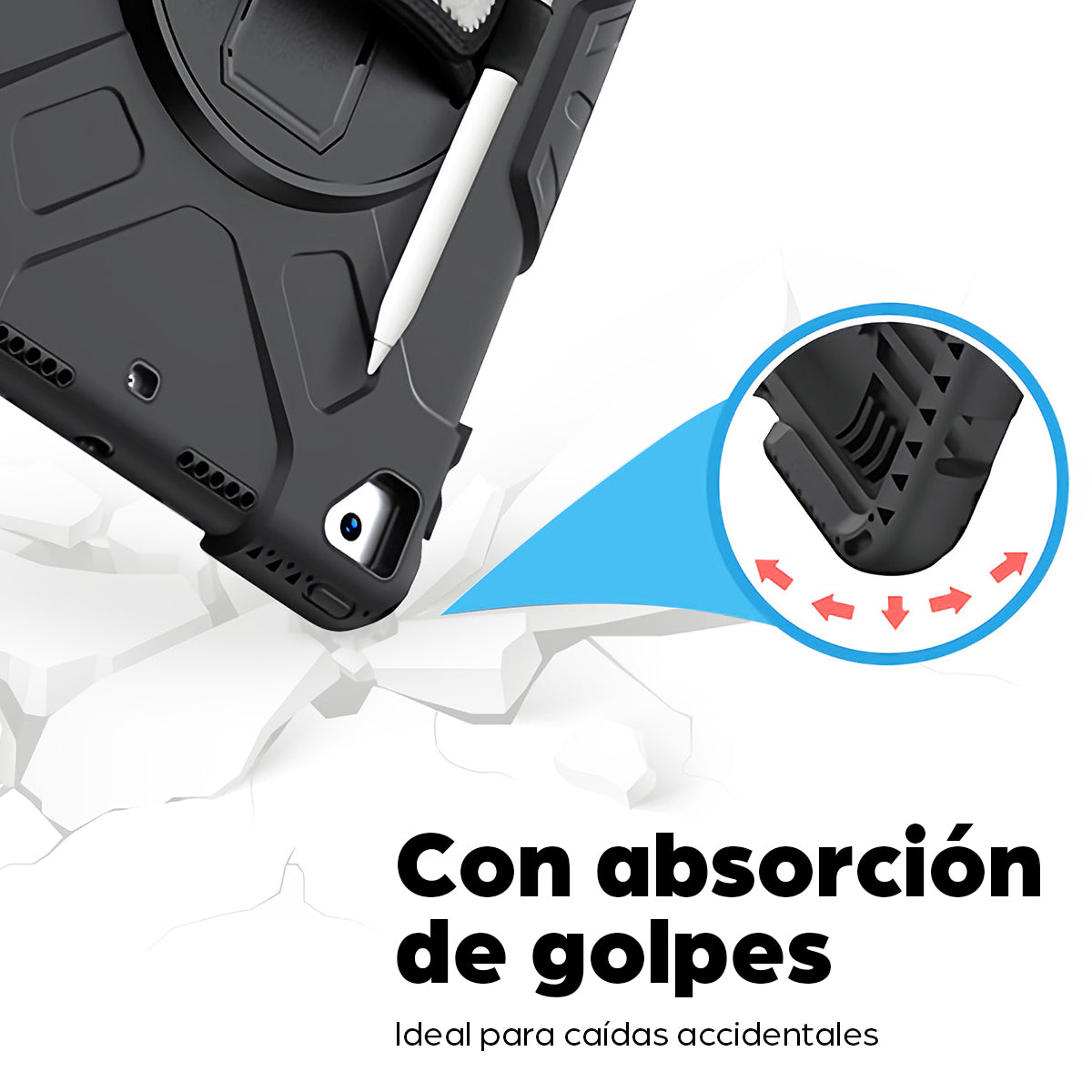 Manhattan 996501 fundas para tablets iPad 10.2" (8th + 9th generation) 25,9 cm (10.2") Carcasa rígida Negro