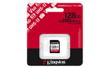 Kingston Technology 128GB Canvas React Plus SDXC UHS-II 280R/100W U3 V60 for Full HD/4K Memorias flash 128 GB SDXC Negro