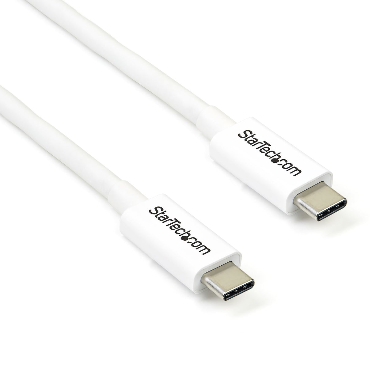 StarTech.com Cable Thunderbolt 3 Pasivo de 2m - 20Gbps - PD 100W - Vídeo 4K - Cable Thunderbolt - Certificado Thunderbolt - Compatible con USB4 / Modo Alt DP - Thunderbolt 4 - USB 3.2 - USB-C - Blanco Cable Masculino Masculino 2 m 20 Gbit/s