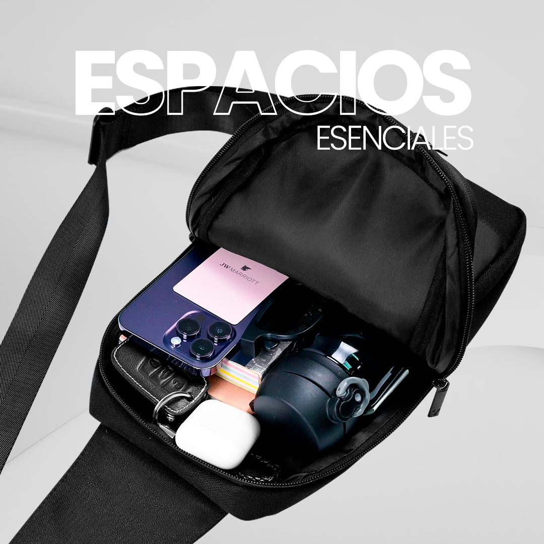 MOCHILA PECHERA CRUZADA VORAGO CB-300 POLYESTER NEGRA