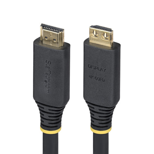 StarTech.com Cable HDMI de Alta Velocidad Activo de 15m - Conectores de Agarre - UHD 4K60Hz/1440p 144Hz - 18Gbps - HDR10