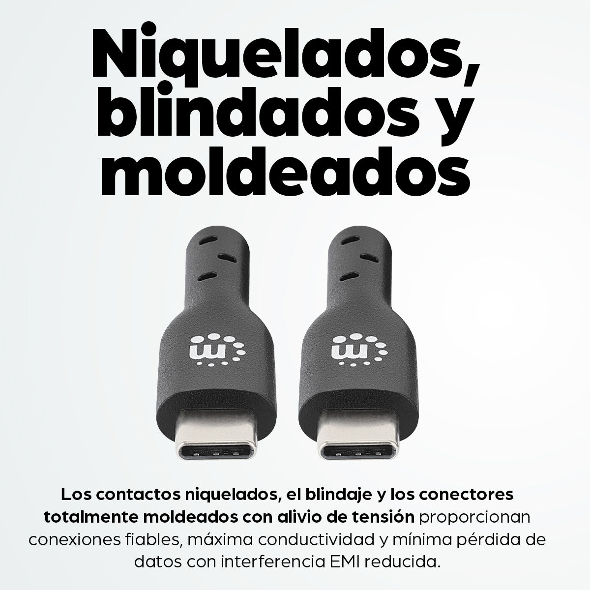 Manhattan Cable USB-C a USB-C, 2 m, macho a macho, 480 Mbps (USB 2.0), 3 A, negro, garantía de por vida, equivalente a USB2CC2M Cable USB 2.0 USB C USB C Macho
