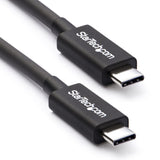 StarTech.com Cable Thunderbolt 3 Pasivo de 2m - 20Gbps - PD 100W - Vídeo 4K - Cable Thunderbolt - Certificado Thunderbolt - Compatible con USB4 / Modo Alt DP - Thunderbolt 4 - USB 3.2 - USB-C Cable Masculino Masculino 2 m 20 Gbit/s