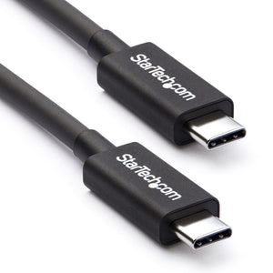 StarTech.com Cable Thunderbolt 3 Pasivo de 2m - 20Gbps - PD 100W - Vídeo 4K - Cable Thunderbolt - Certificado Thunderbolt - Compatible con USB4 / Modo Alt DP - Thunderbolt 4 - USB 3.2 - USB-C Cable Masculino Masculino 2 m 20 Gbit/s