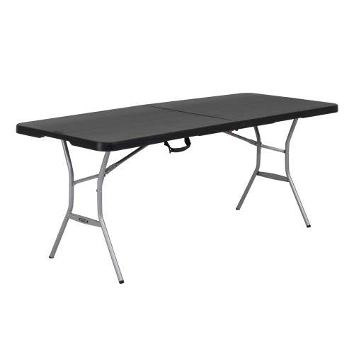 MESA PLEGABLE LIFETIME 183.8 CM X 76.2 CM NEGRA 80788