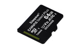 Kingston Technology Tarjeta micSDHC Canvas Select Plus 100R A1 C10 de 64 GB + ADP Memoria Flash 64 GB MicroSDXC 100 MB/s UHS-I