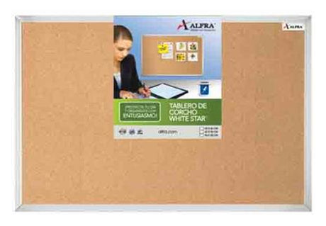Alfra 4579 tablón de anuncio Tablón de anuncios portátil Marrón Corcho