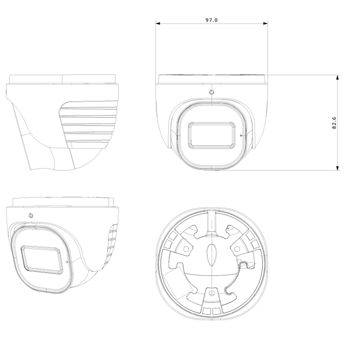 Provision-ISR DH-380IPSN-28 cámara de vigilancia Torreta Cámara de seguridad IP Interior y exterior 