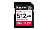 Kingston Technology Canvas React Plus Memoria Flash 512 GB SDXC 280 MB/s 150 MB/s