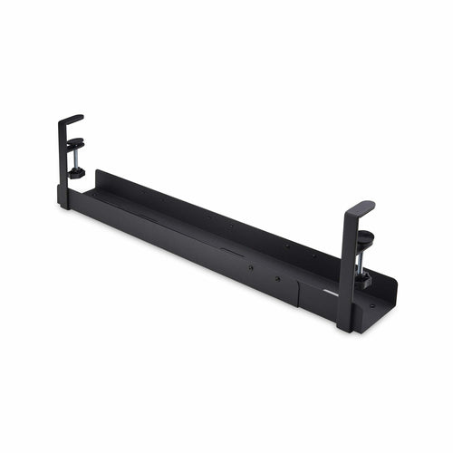 StarTech.com Bandeja Gestionador de Cables Negro - Soporte de Regleta - para Debajo del Escritorio - Ajustable en Longit