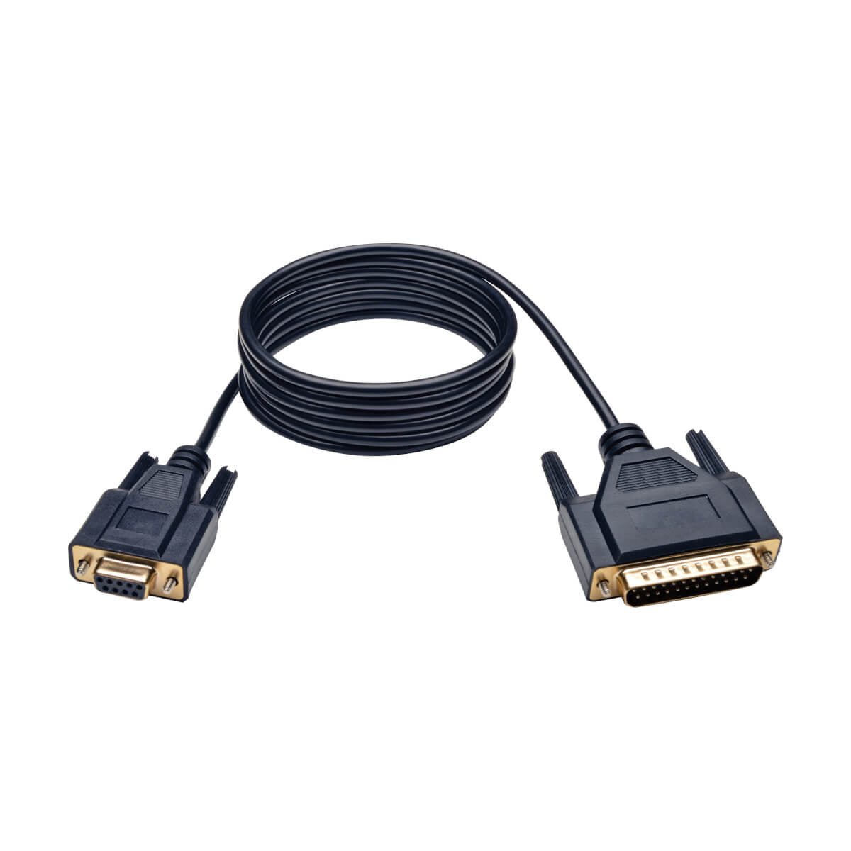 Tripp Lite P456-006 Cable de Módem Nulo Serial RS232 (DB9 a DB25 H/M), 1.83 m [6 pies] Cables seriales Negro 1,83 m 1,27