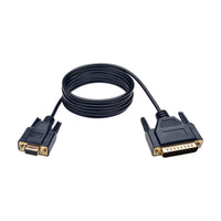 Tripp Lite P456-006 Cable de Módem Nulo Serial RS232 (DB9 a DB25 H/M), 1.83 m [6 pies] Cables seriales Negro 1,83 m 1,27