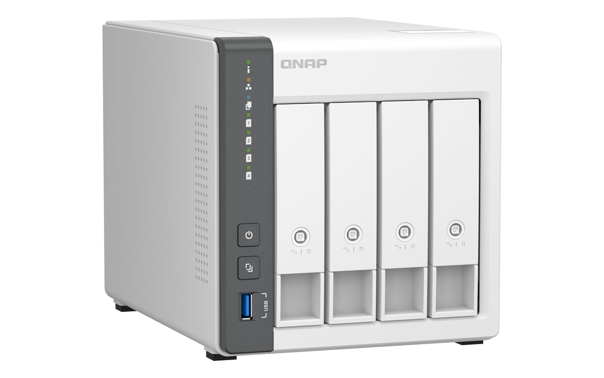 QNAP TS-433 Servidor Serial ATA III, Serial ATA II 2.5,3.5 cm (2.5,3.5") Si 0, 1, 5, 6, 10, JBOD