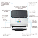 HP ScanJet Pro N4000 snw1 Escáner alimentado con hojas 600 x 600 DPI, Botones, Tocar, CMOS CIS