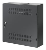 Intellinet Coffret mural 19" extra-plat avec rails 4U horizontaux et 2U verticaux, profondeur 170 mm, idéal AV/multimédia/surveillance, assemblé, noir RAL 7021 Rack 2U/4U Bastidor de pared 60 kg Negro