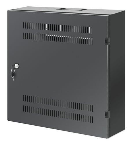 Intellinet Coffret mural 19" extra-plat avec rails 4U horizontaux et 2U verticaux, profondeur 170 mm, idéal AV/multimédia/surveillance, assemblé, noir RAL 7021 Rack 2U/4U Bastidor de pared 60 kg Negro