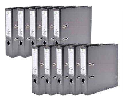 Techmakro KITCARP10PL carpeta Cartón, Metal, Cloruro de polivinilo (PVC) Plata Carta, Folder de archivo convencional, 65