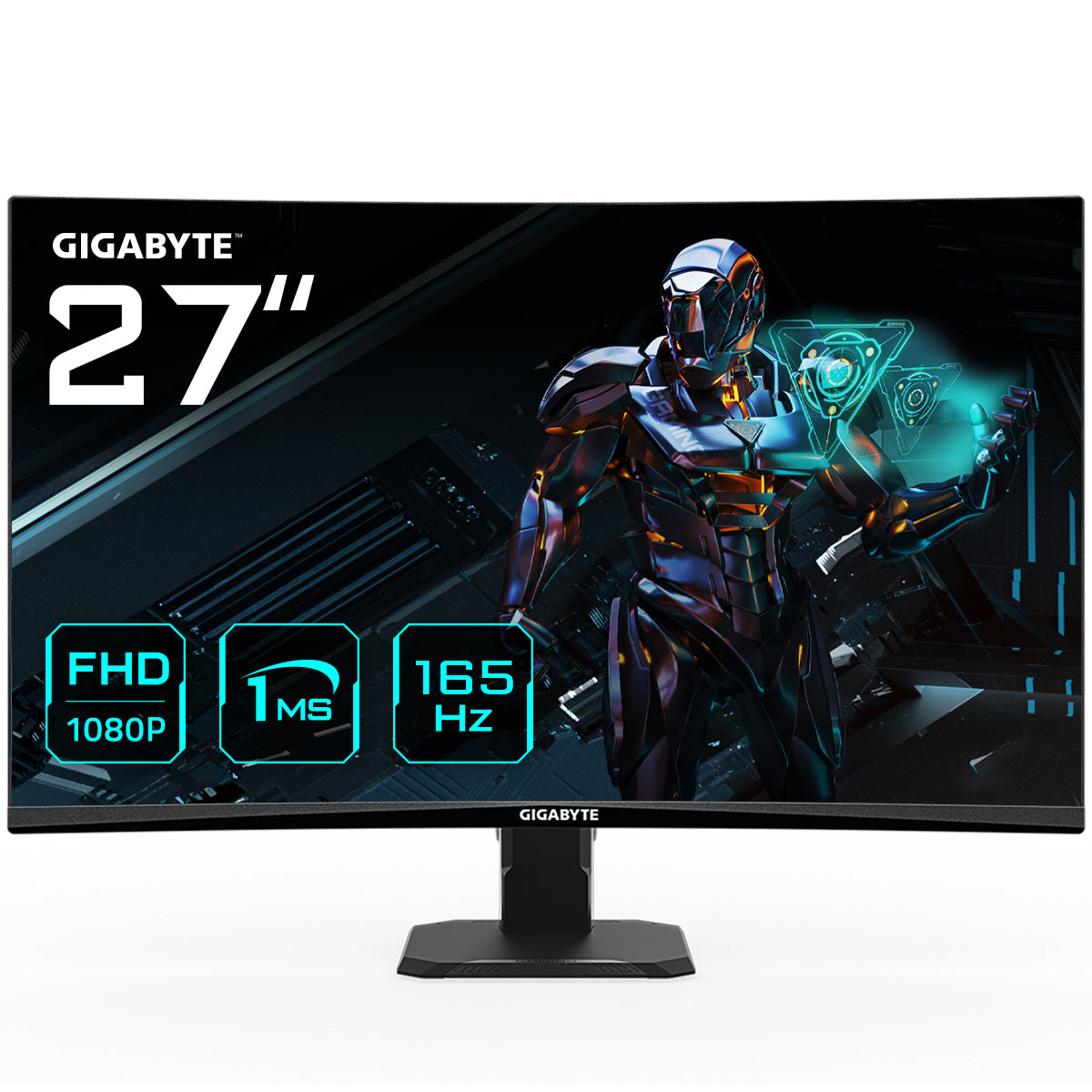 GIGABYTE GS27F 27" Monitor de Juego FHD - 1920 x 1080, 165Hz, 1ms, 300 cd/m², FreeSync Premium, HDR Ready, HDMI 2.0, Displayport 1.4 Monitor 68,6 cm (27") 1920 x 1080 Pixeles Full HD Edge LED Negro