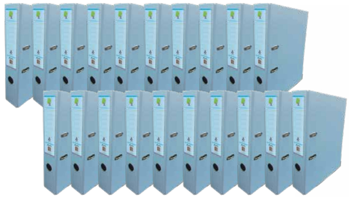 Techmakro KITCARP20AZP carpeta de cartón Carta Azul, Anillo D, Almacenamiento, Cloruro de polivinilo (PVC)