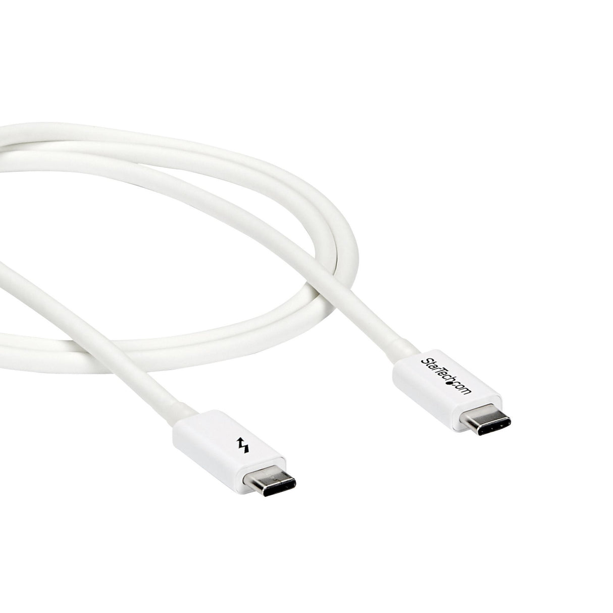 StarTech.com Cable Thunderbolt 3 Pasivo de 1m - 20Gbps - PD 100W - Vídeo 4K - Cable Thunderbolt - Certificado Thunderbolt - Compatible con USB4 / Modo Alt DP - Thunderbolt 4 - USB 3.2 - USB-C - Blanco Cable Masculino Masculino 1 m 20 Gbit/s