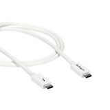 StarTech.com Cable Thunderbolt 3 Pasivo de 1m - 20Gbps - PD 100W - Vídeo 4K - Cable Thunderbolt - Certificado Thunderbolt - Compatible con USB4 / Modo Alt DP - Thunderbolt 4 - USB 3.2 - USB-C - Blanco Cable Masculino Masculino 1 m 20 Gbit/s