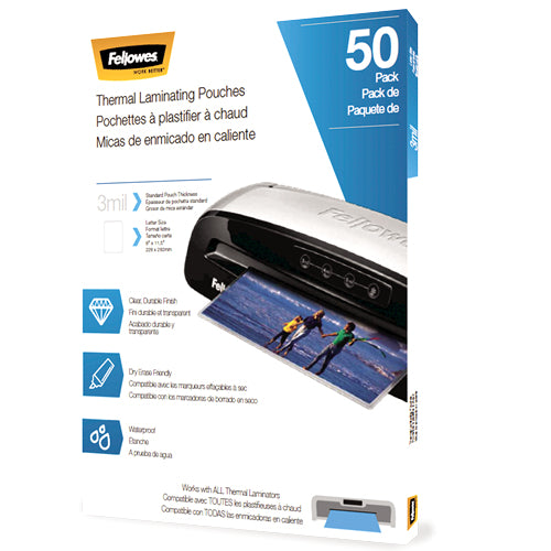 Fellowes 5744301 plastificadores Transparente Letter Térmico 0,0762 mm