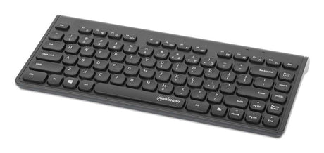 TECLADO MANHATTAN MODELO CHOCOLATE INALAMBRICO 2.4G COLOR NEGRO