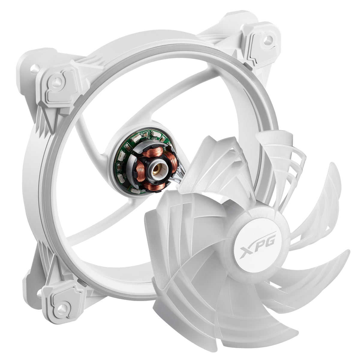 XPG HURRICANE 120 ARGB PWM Placa base Ventilador 12 cm Blanco 1 pieza(s), 600 RPM, 2000 RPM