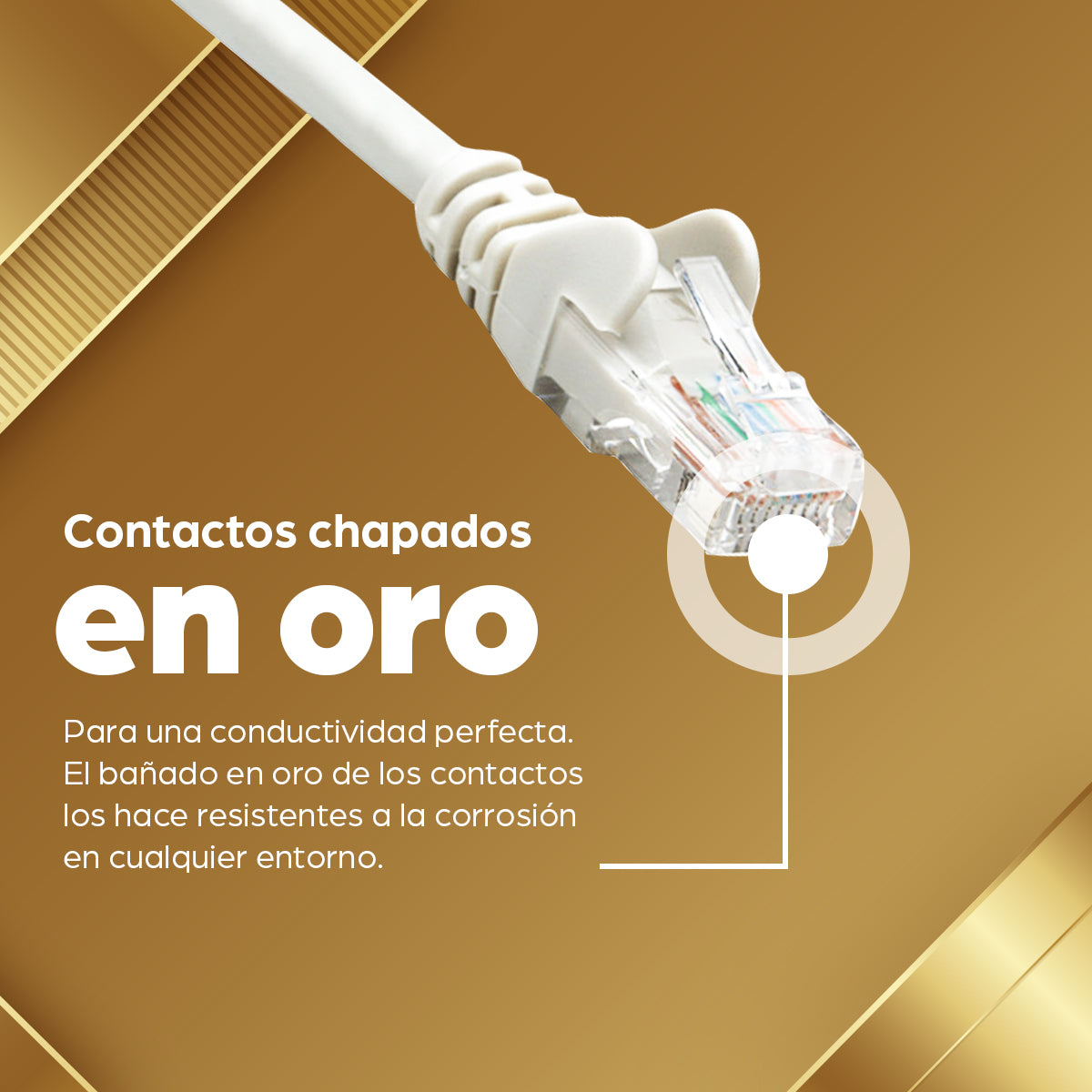 CABLE INT PATCH CAT 6 3.0M (10.0 F) UTP BLANCO CABLE DE RED