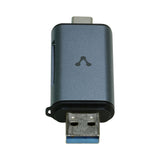Vorago CR-350 lector de tarjeta USB 3.0 Type-A/Type-C Plata, MMC, MicroSD (TransFlash), SDHC