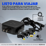 Vorago AU-405 adaptador e inversor de corriente Interior 65 W Negro