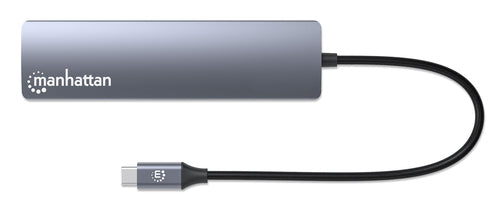 Manhattan Hub/dock USB-C, puertos (6): Ethernet, HDMI, 3x USB-A y USB-C, con Power Delivery (PD) 100 W- requiere cargado