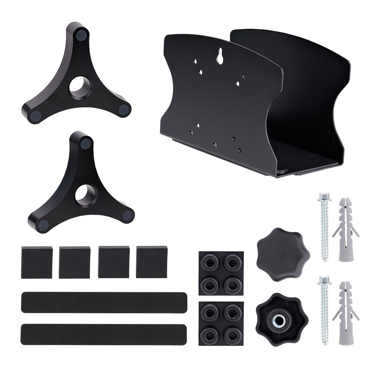 StarTech.com Bracket Soporte de Montaje en Pared para PC - Soporta CPU de hasta 18kg - Ajustes sin Herramientas de 5cm a