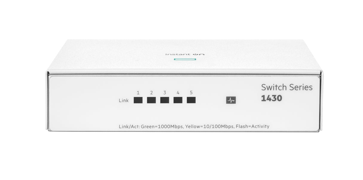 HPE Aruba Networking Networking Instant On Switch 5p Gigabit 1430, No administrado, Gigabit Ethernet (10/100/1000), Bidi
