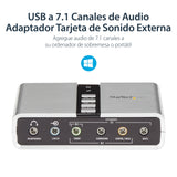 StarTech.com Tarjeta de Sonido 7,1 USB Externa Adaptador Conversor puerto SPDIF Audio Digital Óptico Tarjetas de audio N
