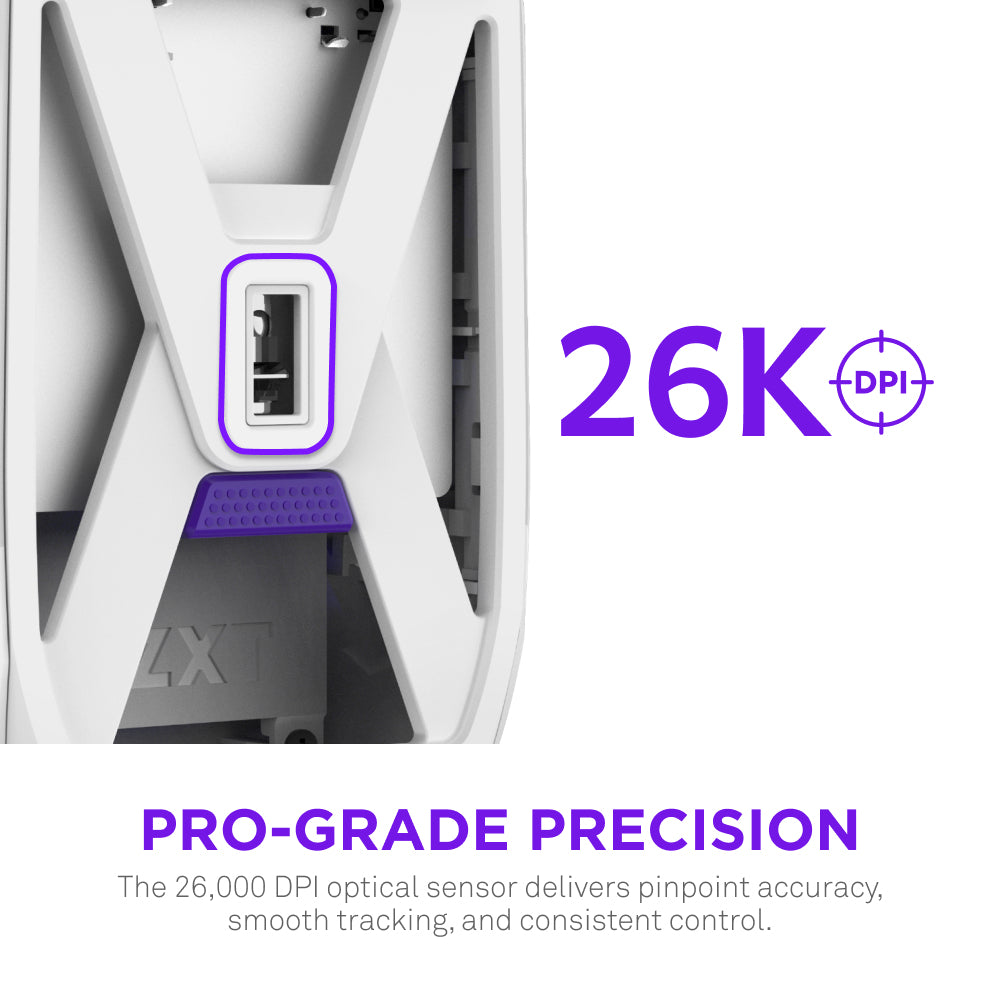 NZXT MS-101NW-02 ratón Juego Diestro RF inalámbrico Óptico 26000 DPI, Blanco