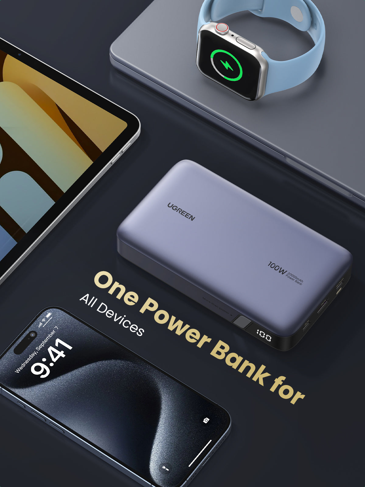 Ugreen 25188 batería externa 20000 mAh Gris