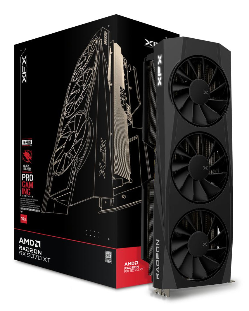 XFX Quicksilver Radeon RX 9070 XT Gaming Edition AMD 16 GB GDDR6, 256 Bit, 7680 x 4320 Pixeles, PCI Express 5.0