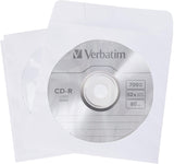 Verbatim Fundas de CD (papel), paq 100 fundas para discos ópticos 100 discos Papel