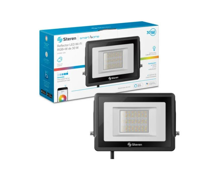 Steren SHOME-1230 Reflector Negro 30 W LED, Azul, Oro, Verde | Reflectores