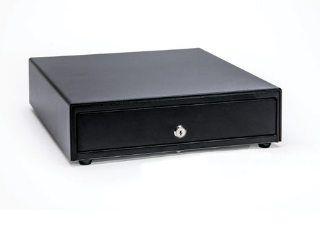 CAJON DE DINERO STAR MICRONICS 5 BILLETES 8 MONEDAS 2 RANURA DE MEDIOS  ACCIONADO POR LA IMPRESORA NEGRO CD4-1616BK58-52