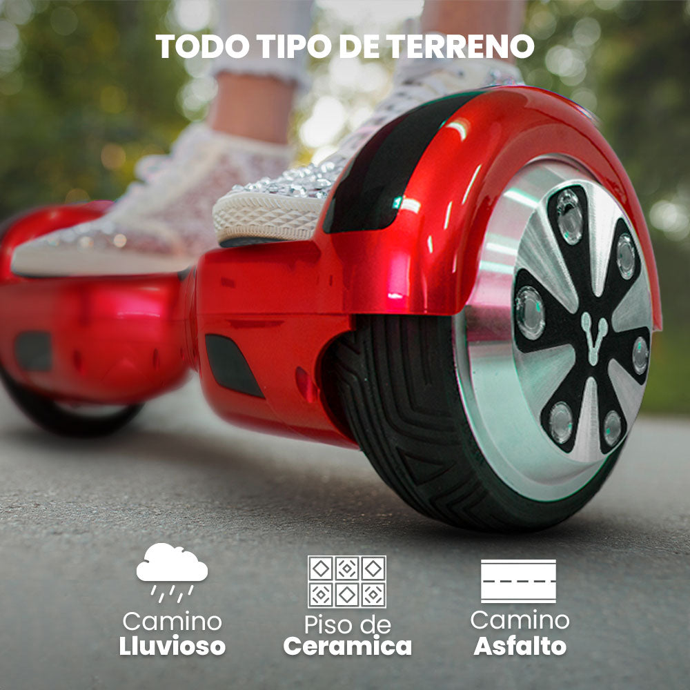 Vorago HB-200-RD scooter auto balanceado Tabla de dos ruedas autoequilibrada 12 kmh 4400 mAh Rojo