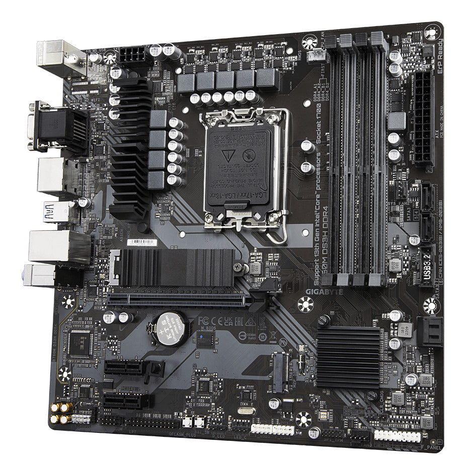 GIGABYTE B760M DS3H DDR4 Placa base - Soporta CPUs Intel Core de 14ª generación, VRM digital de 6+2+1 fases, hasta 5333MHz DDR4 (OC), 2xPCIe 4.0 M.2, LAN 2.5GbE, USB 3.2 Gen2 placas base Intel LGA 1700 LGA 1700 128 GB